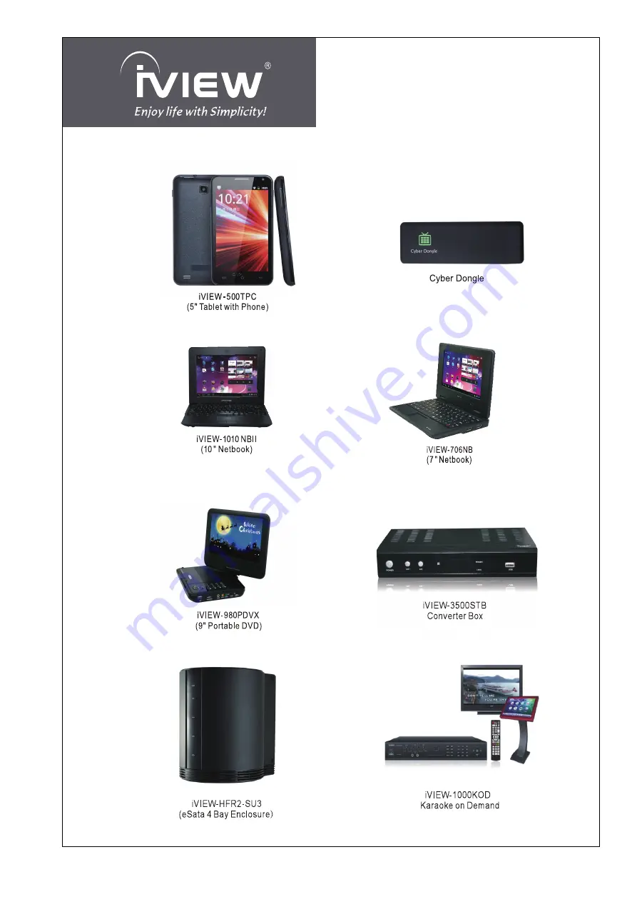 IVIEW CyberPad 435TPC-BK User Manual Download Page 3