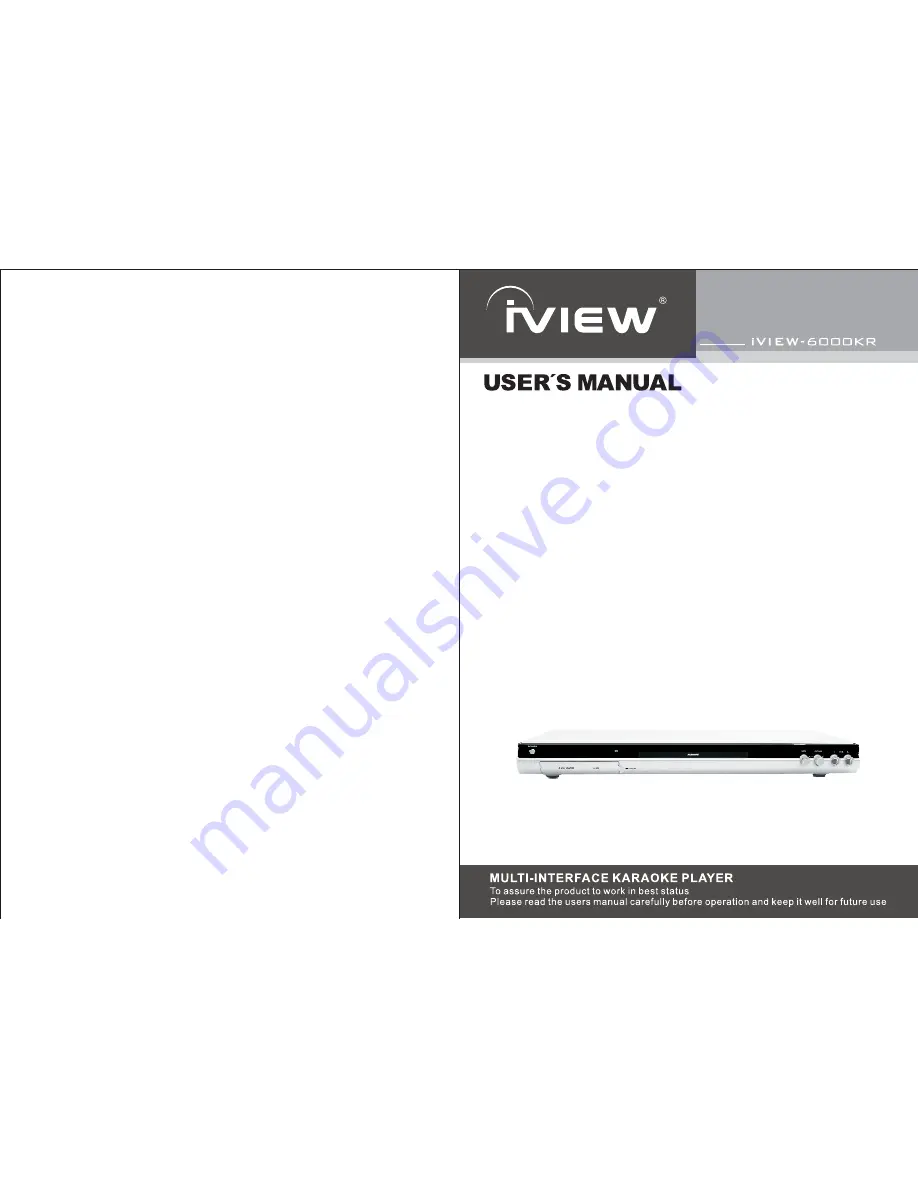 IVIEW iVIEW-6000KR User Manual Download Page 1