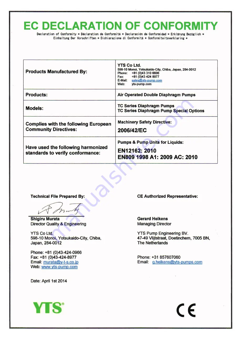 IWAKI TC-X030V Operation Manual Download Page 23