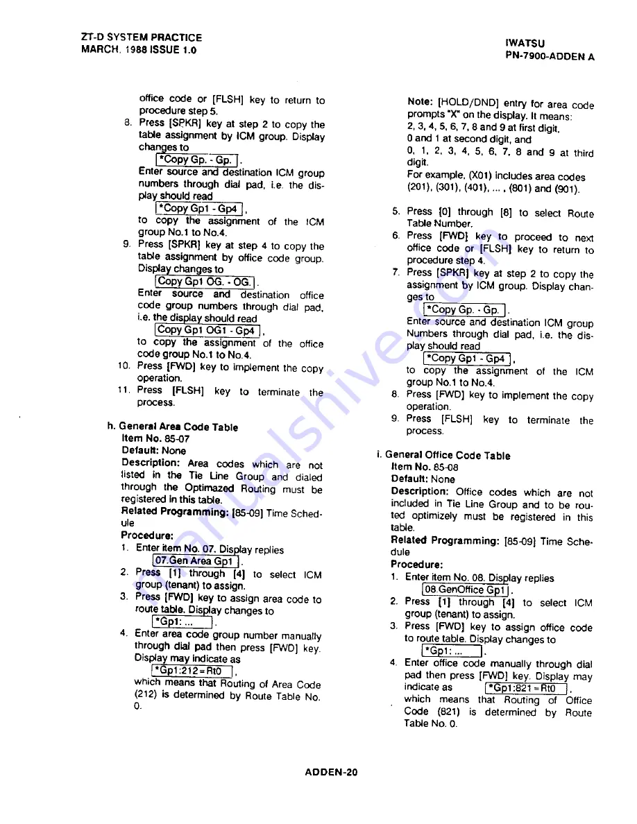 Iwatsu Omega ZT-D Product Manual Download Page 221