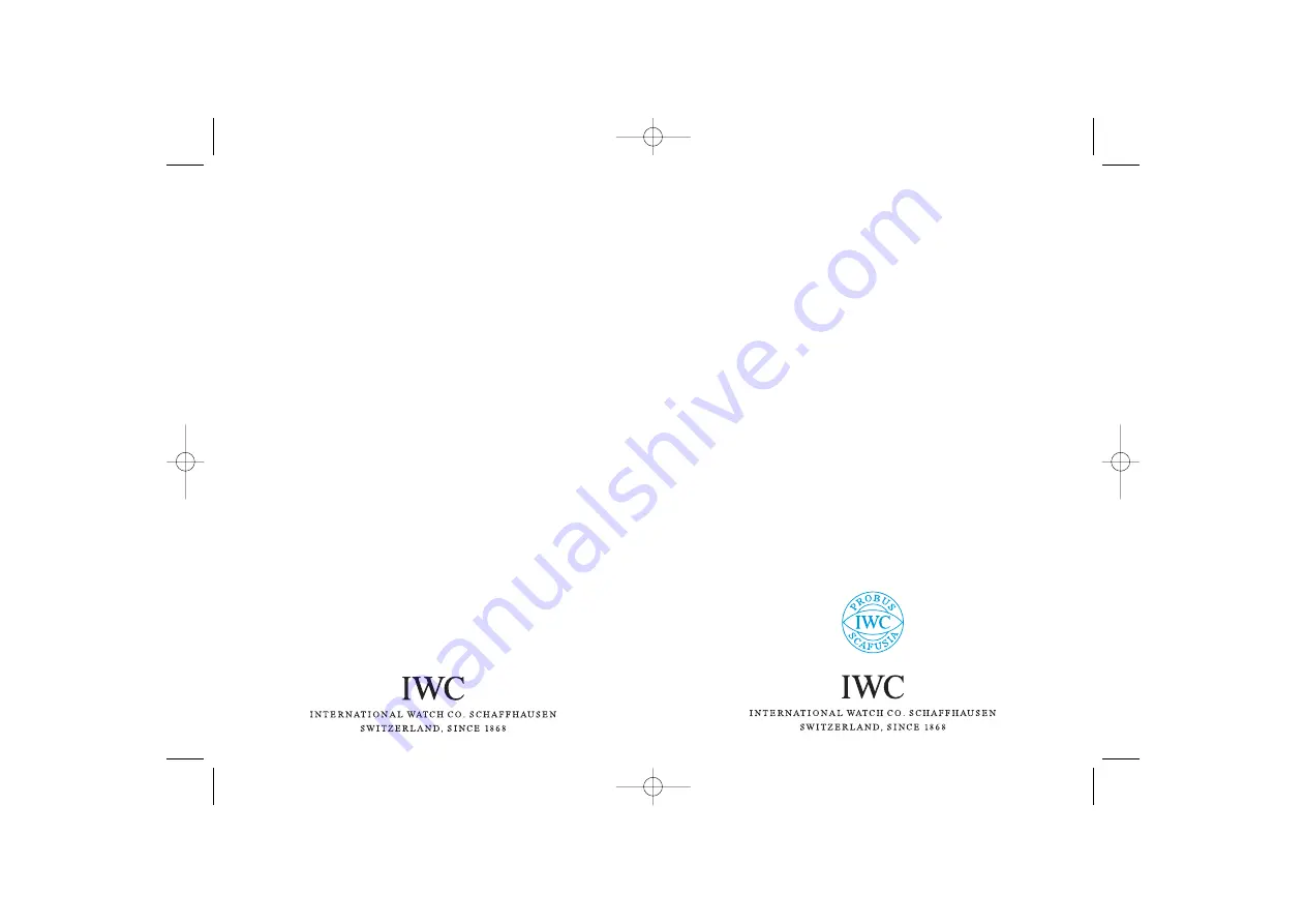 iwc GST AQUATIMER 3536 Скачать руководство пользователя страница 1