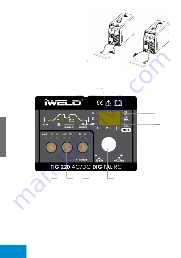 iWeld TIG 220 AC/DC DIGITAL RC Скачать руководство пользователя страница 40