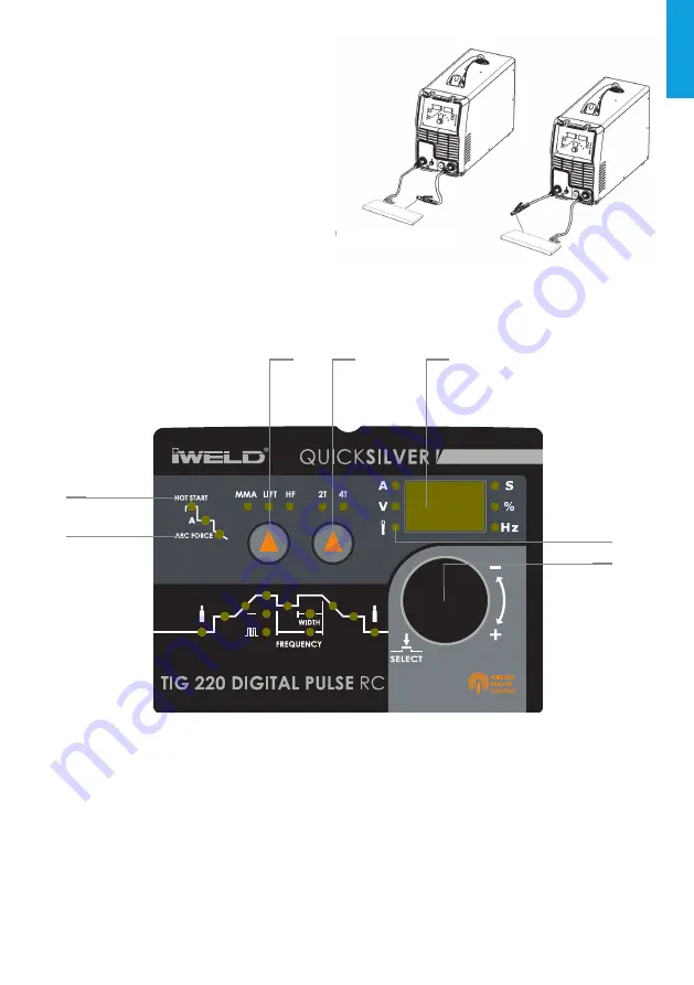 iWeld TIG 220 DIGITAL PULSE RC User Manual Download Page 9