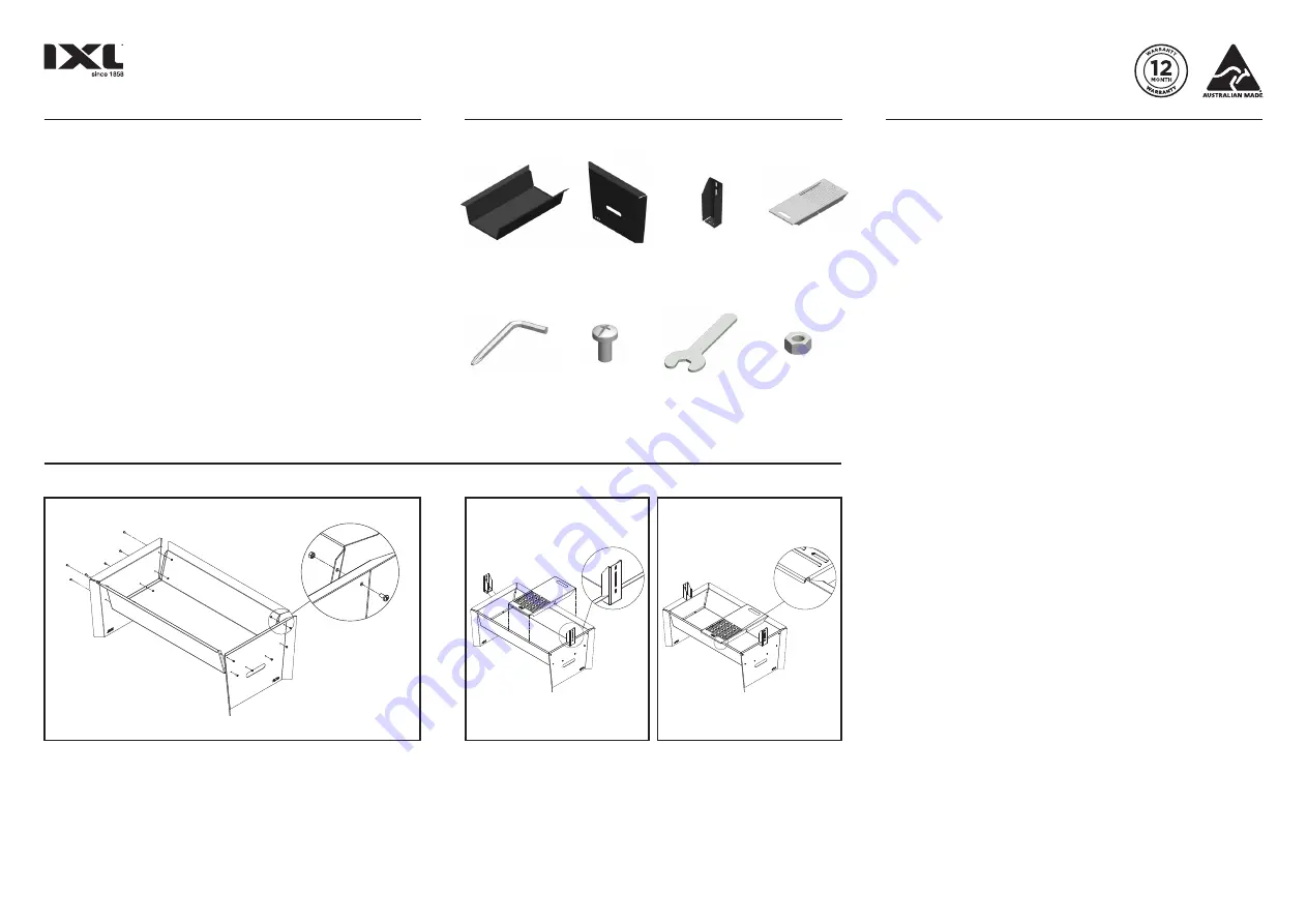 IXL Bendigo Outdoor Pit n Grill Assembly & Use Manual Download Page 1