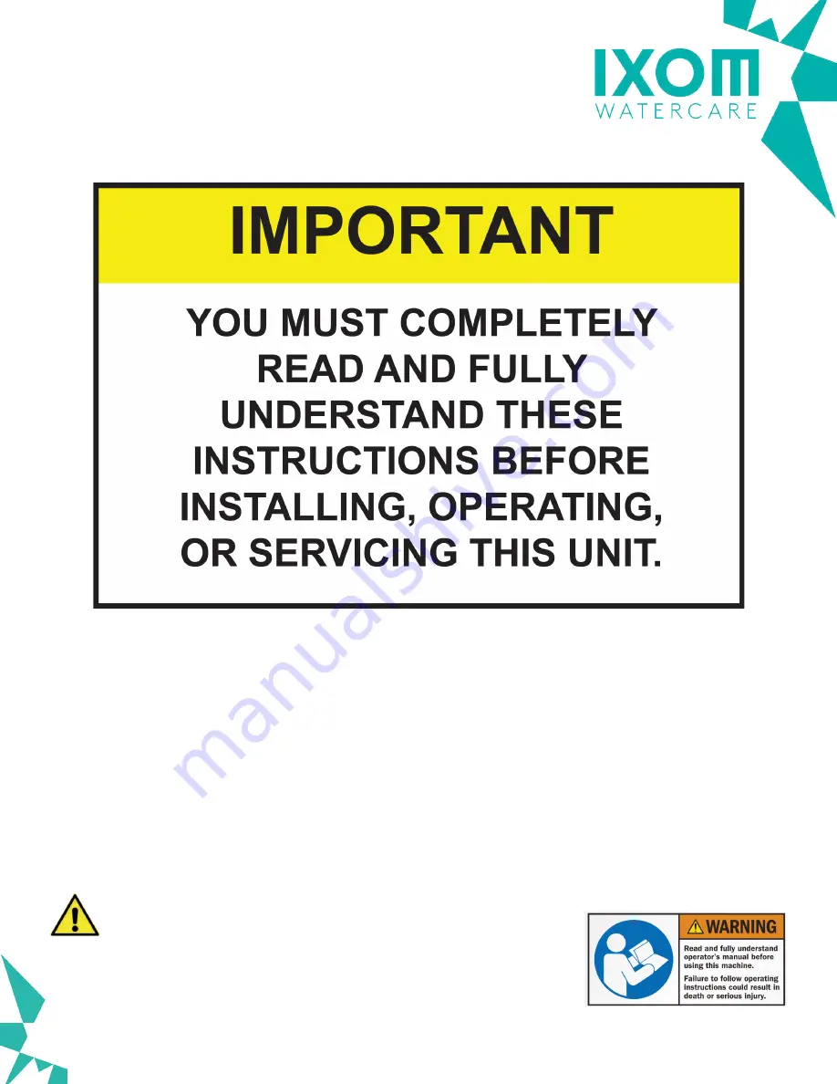 IXOM SolarBee SB2500PW Owner'S Manual Download Page 3