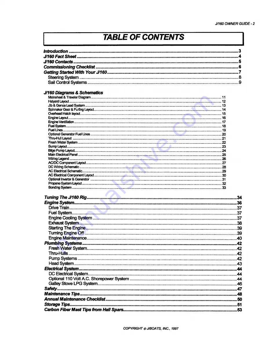 J/Boats J/160 Owner'S Manual Download Page 2