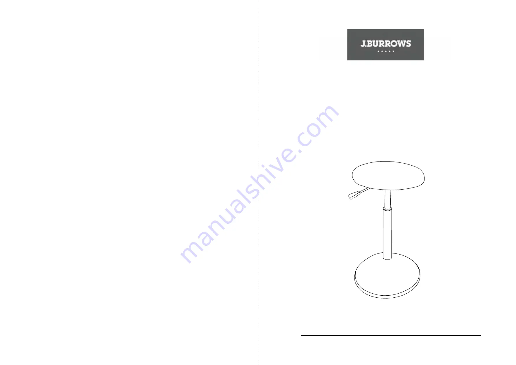 J.Burrows ARDEN SIT STAND STOOL BLACK JBSITSTBLK Assembly Instructions Download Page 1