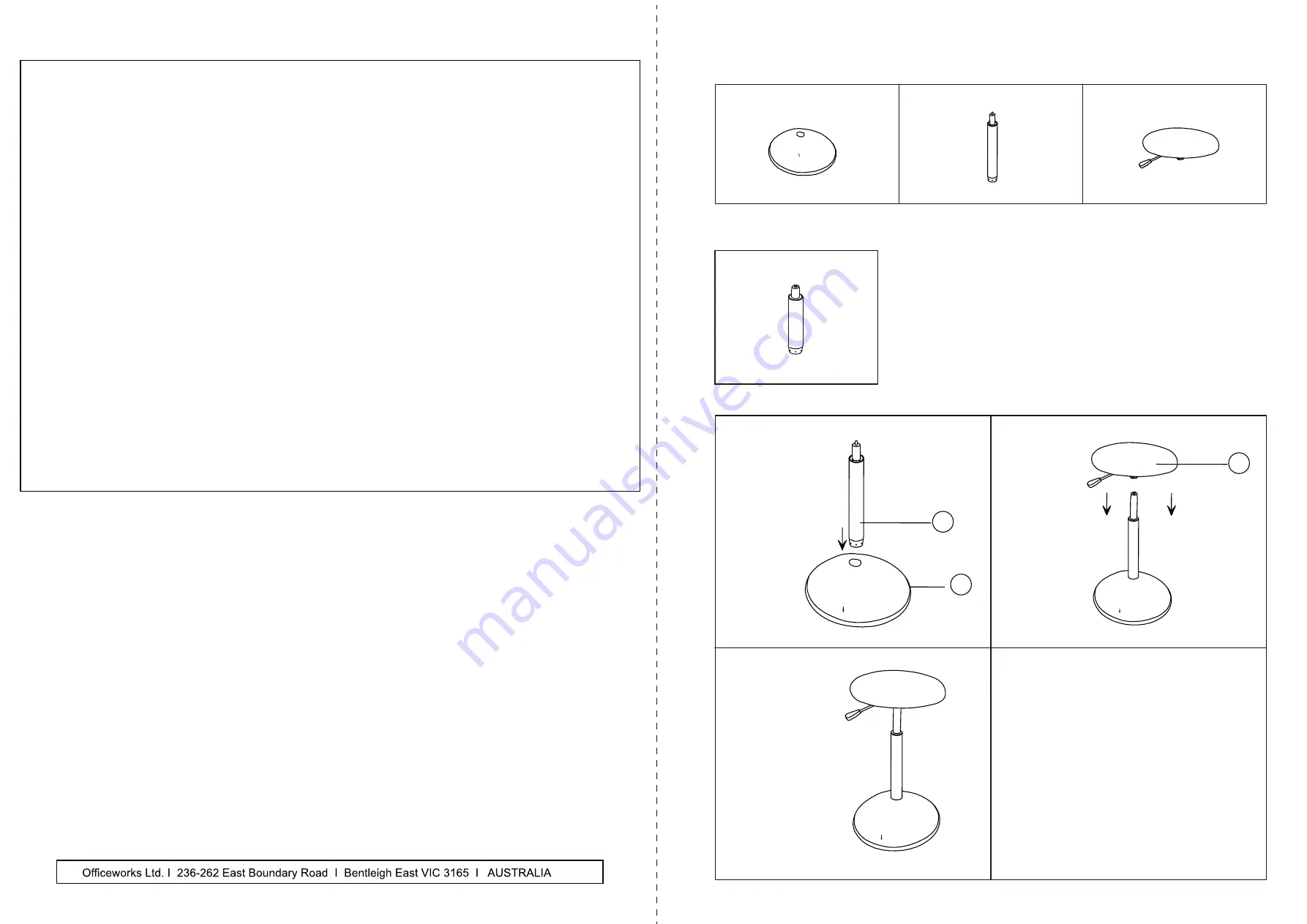 J.Burrows ARDEN SIT STAND STOOL Assembly Instructions Download Page 2