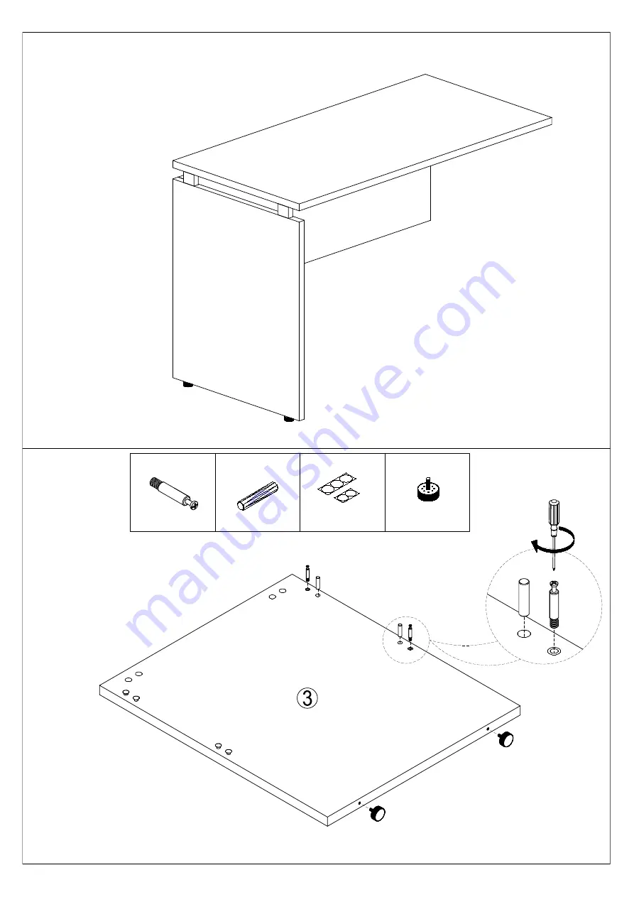 J.Burrows ASHTON DESK RETURN Assembly Instructions Manual Download Page 5