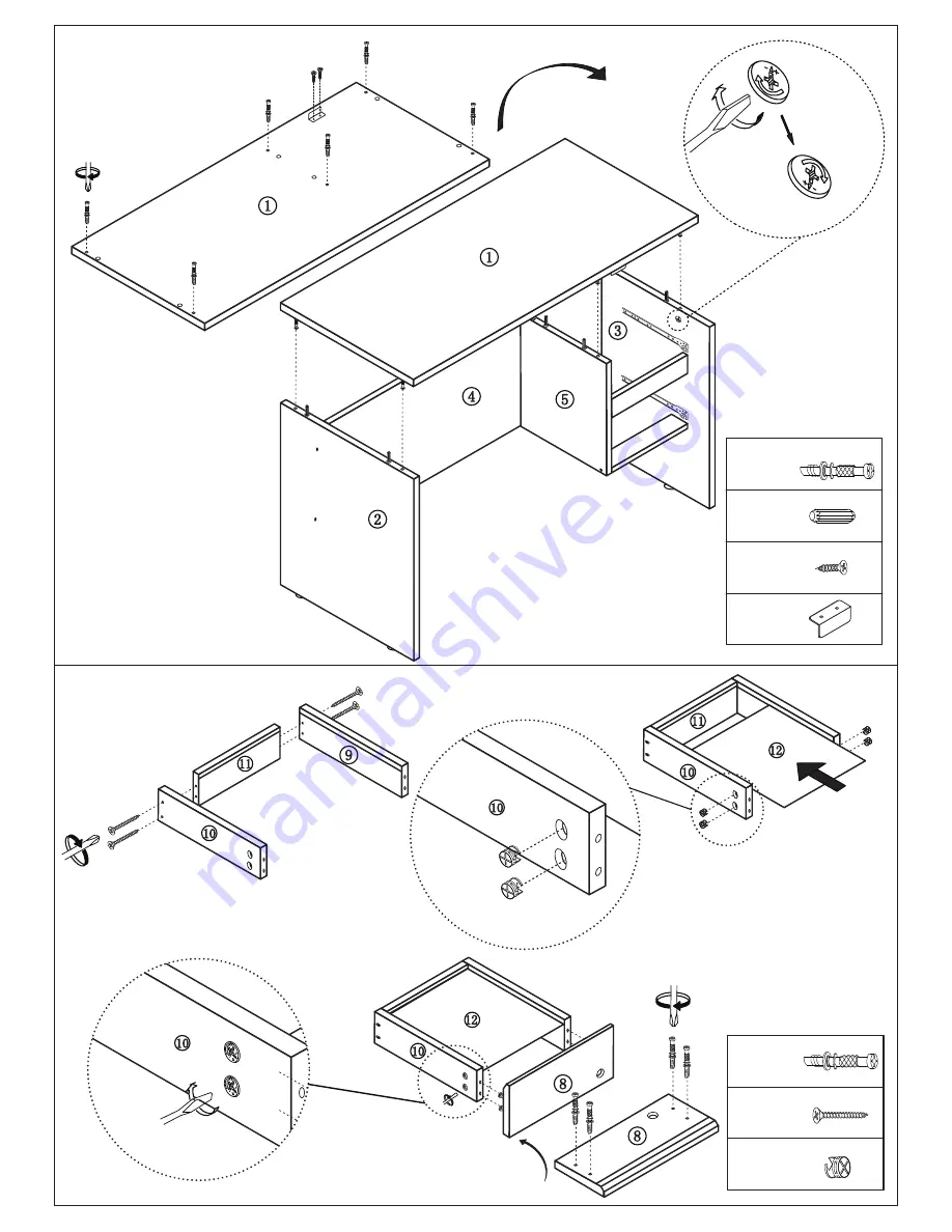 J.Burrows Coventry Desk Assembly Instruction Manual Download Page 7