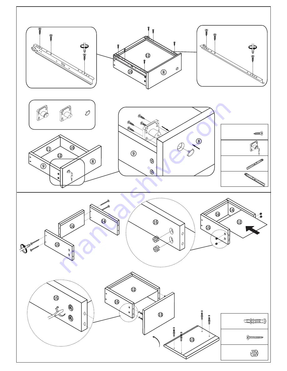 J.Burrows Coventry Desk Assembly Instruction Manual Download Page 8