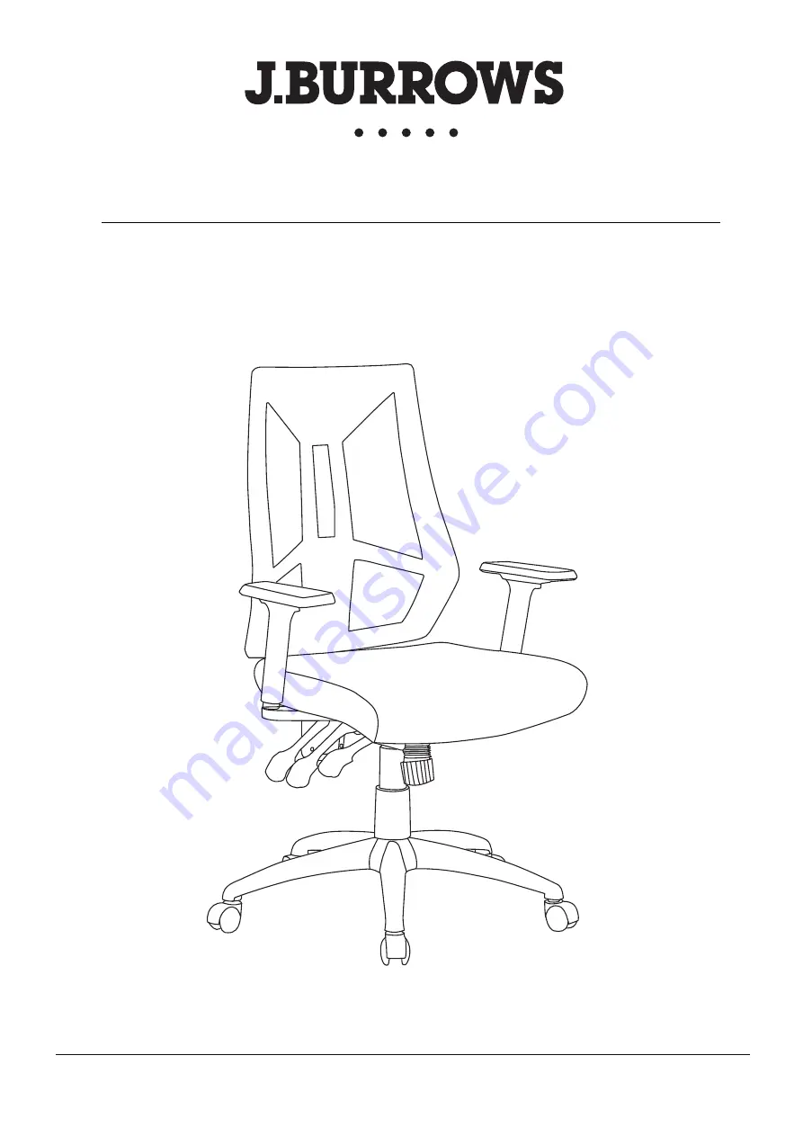 J.Burrows DONCASTER HIGH BACK MESH CHAIR Скачать руководство пользователя страница 1