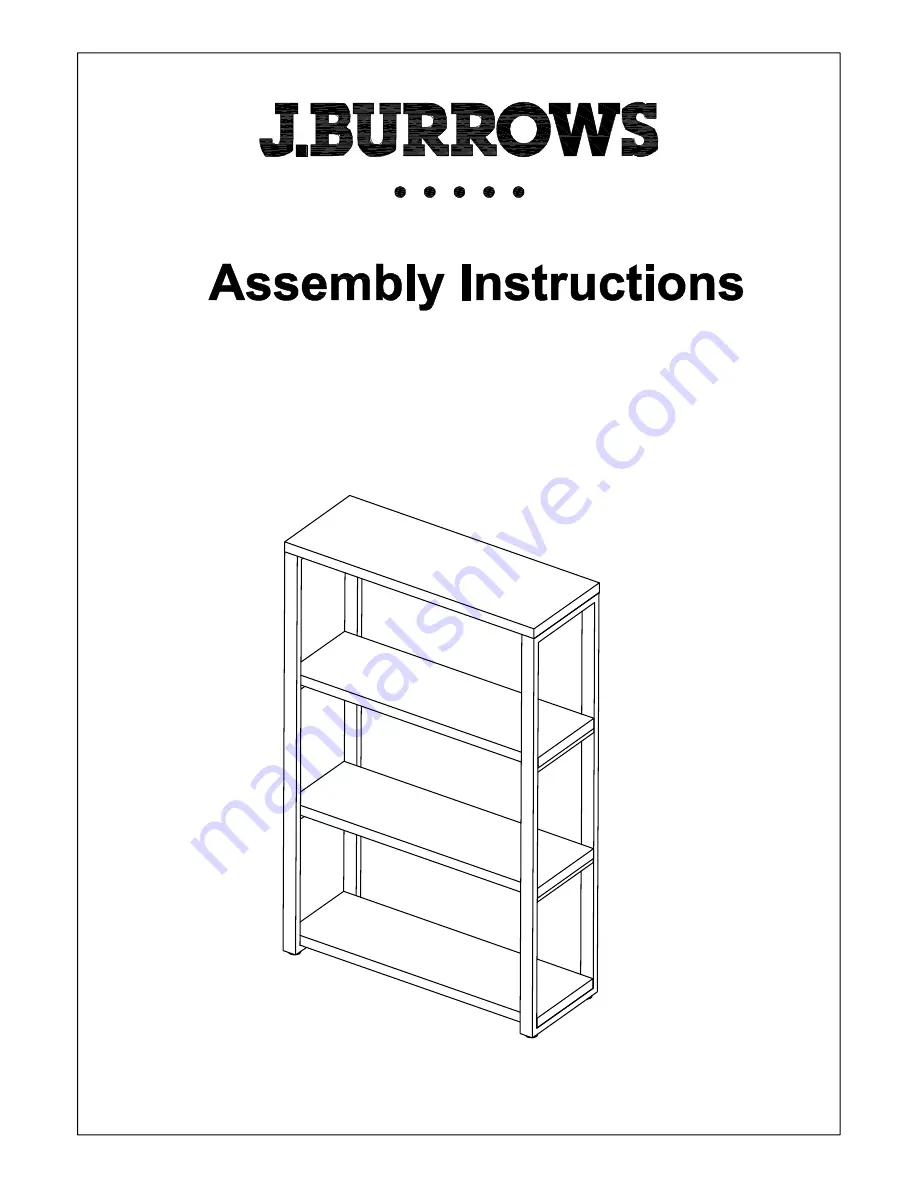 J.Burrows JBCONTBKSH Assembly Instructions Manual Download Page 1