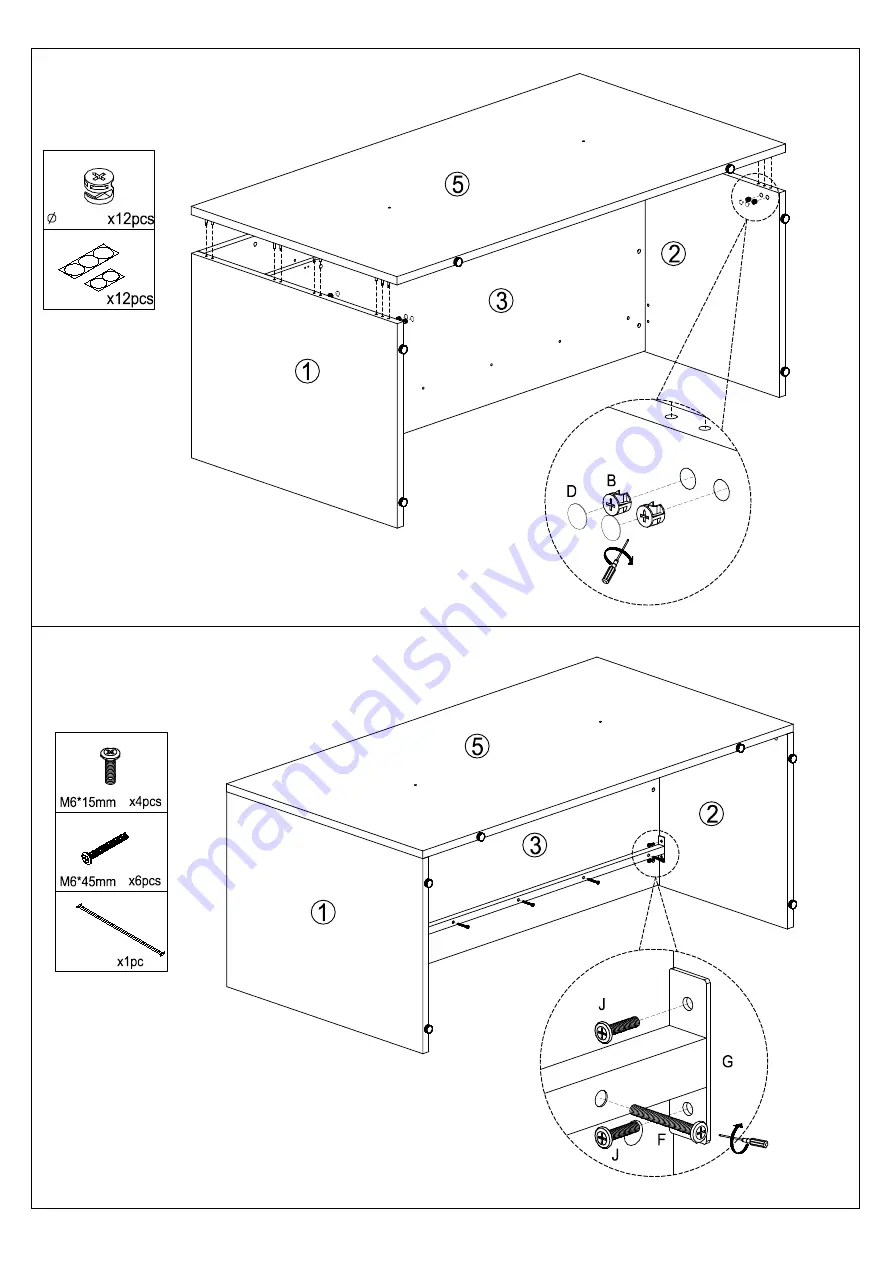 J.Burrows JBSRECPT2M Assembly Instructions Manual Download Page 7