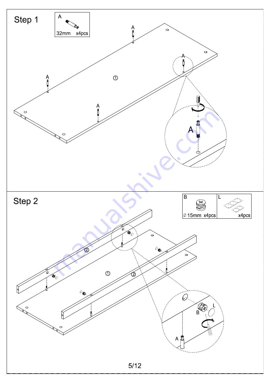 J.Burrows JBTORO12CR Assembly Instructions Manual Download Page 5