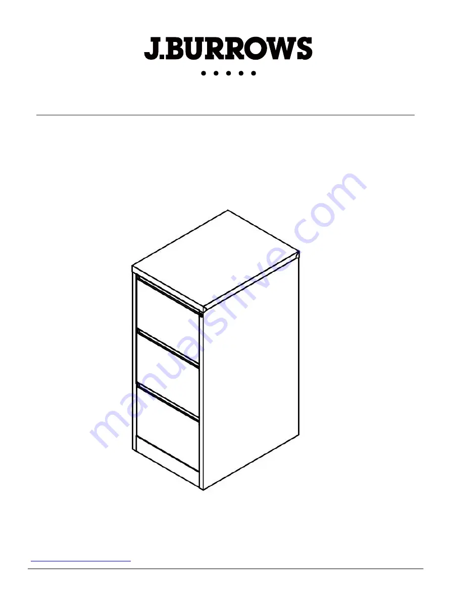 J.Burrows MATRIX 3 DRAWER FILING CABINET STMA3DFCWE Assembly Instructions Manual Download Page 1