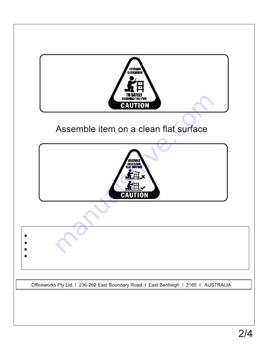 J.Burrows PRESTON 1 SEAT LOUNGE Assembly Instructions Download Page 2