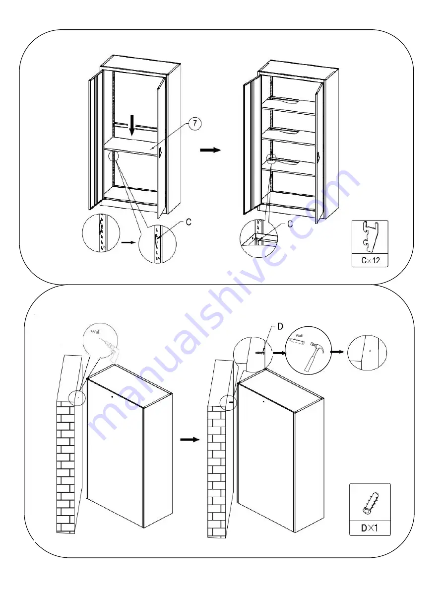 J.Burrows STILFORD METAL STATIONERY CABINET JBSTMETCAB Assembly Instructions Manual Download Page 6