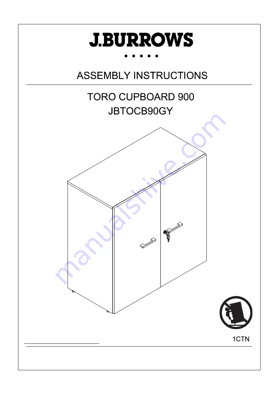 J.Burrows TORO CUPBOARD 900 Assembly Instructions Manual Download Page 1