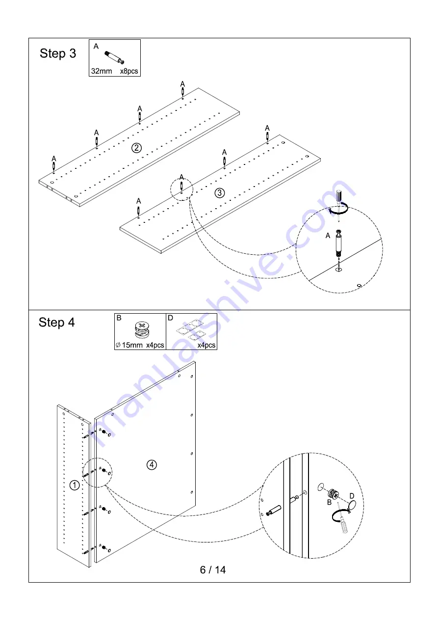 J.Burrows TORO HUTCH 1800 Assembly Instructions Manual Download Page 6