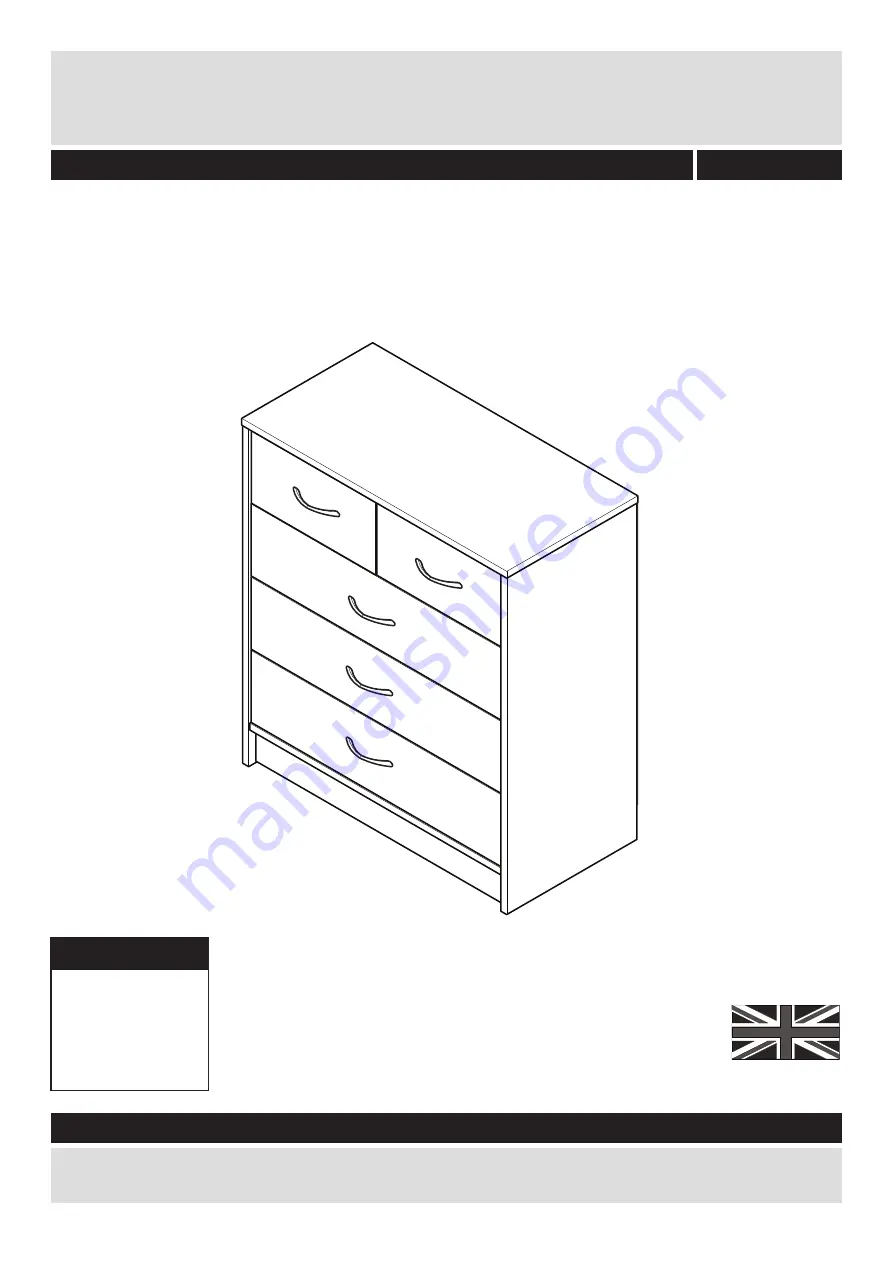 J D Williams 3 + 2 Drawer Chest 002 8582 Series Скачать руководство пользователя страница 1