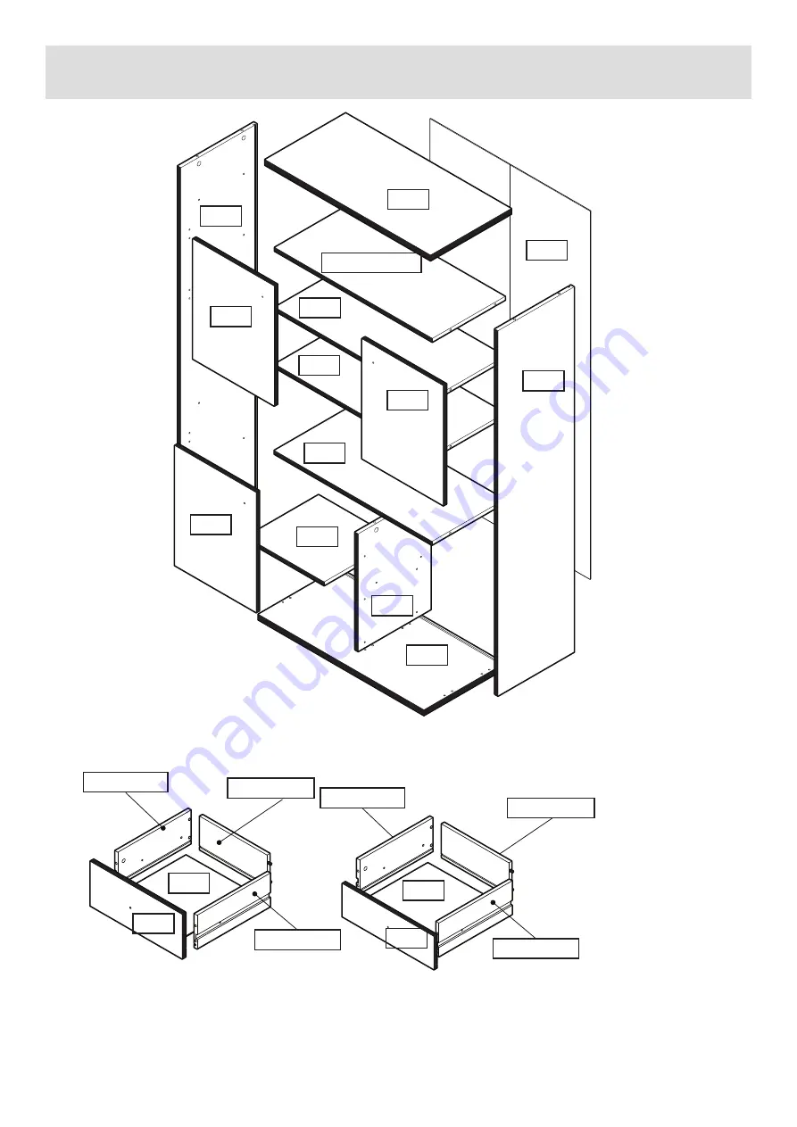 J D Williams 3 Door 3 Drawer Display 042 7165 Series Скачать руководство пользователя страница 5