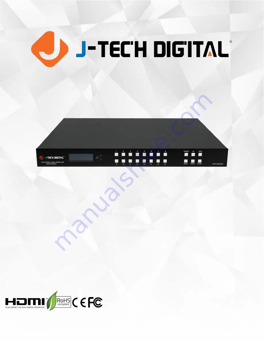 J-Tech Digital JTD-2956 Скачать руководство пользователя страница 1