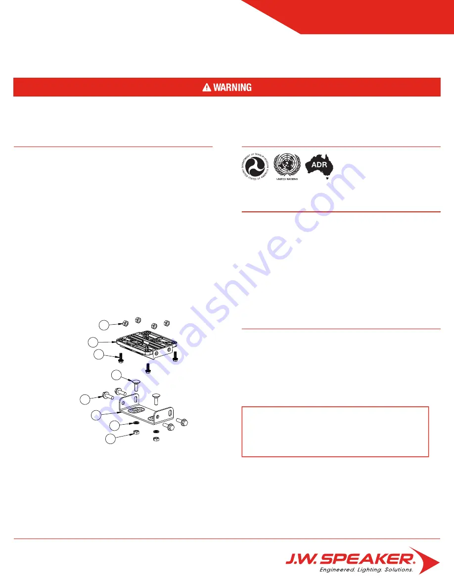 J.W. Speaker 9800 Installation Instructions Download Page 1