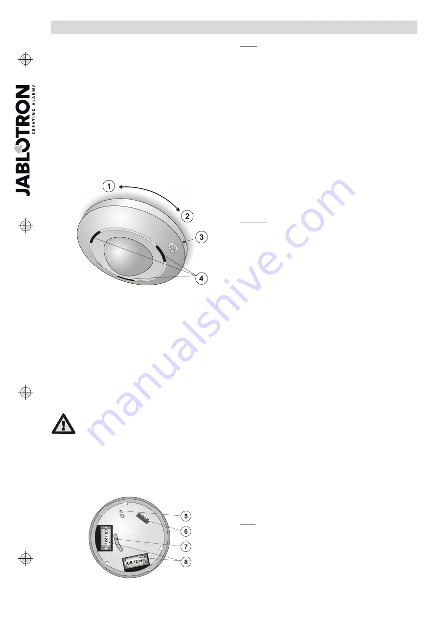 jablotron JA-155P Скачать руководство пользователя страница 1