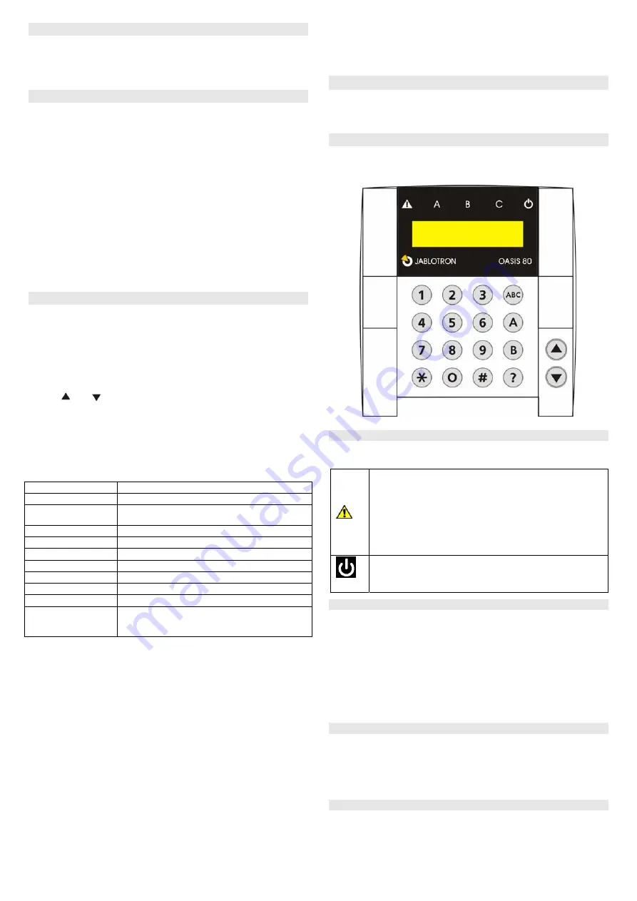 jablotron OASiS JA-82KRC Installation Manual Download Page 18