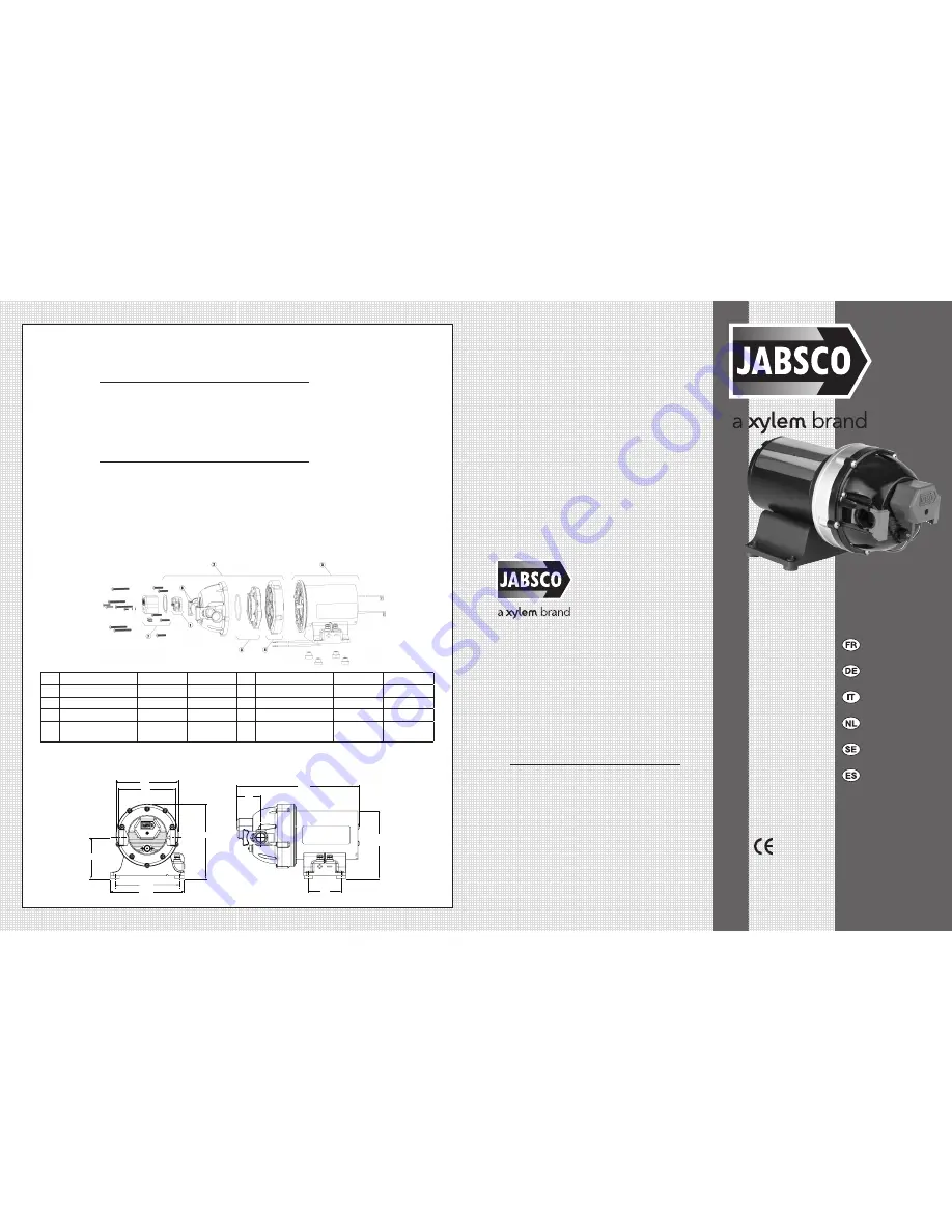 JABSCO 52700 Installation Manual Download Page 1