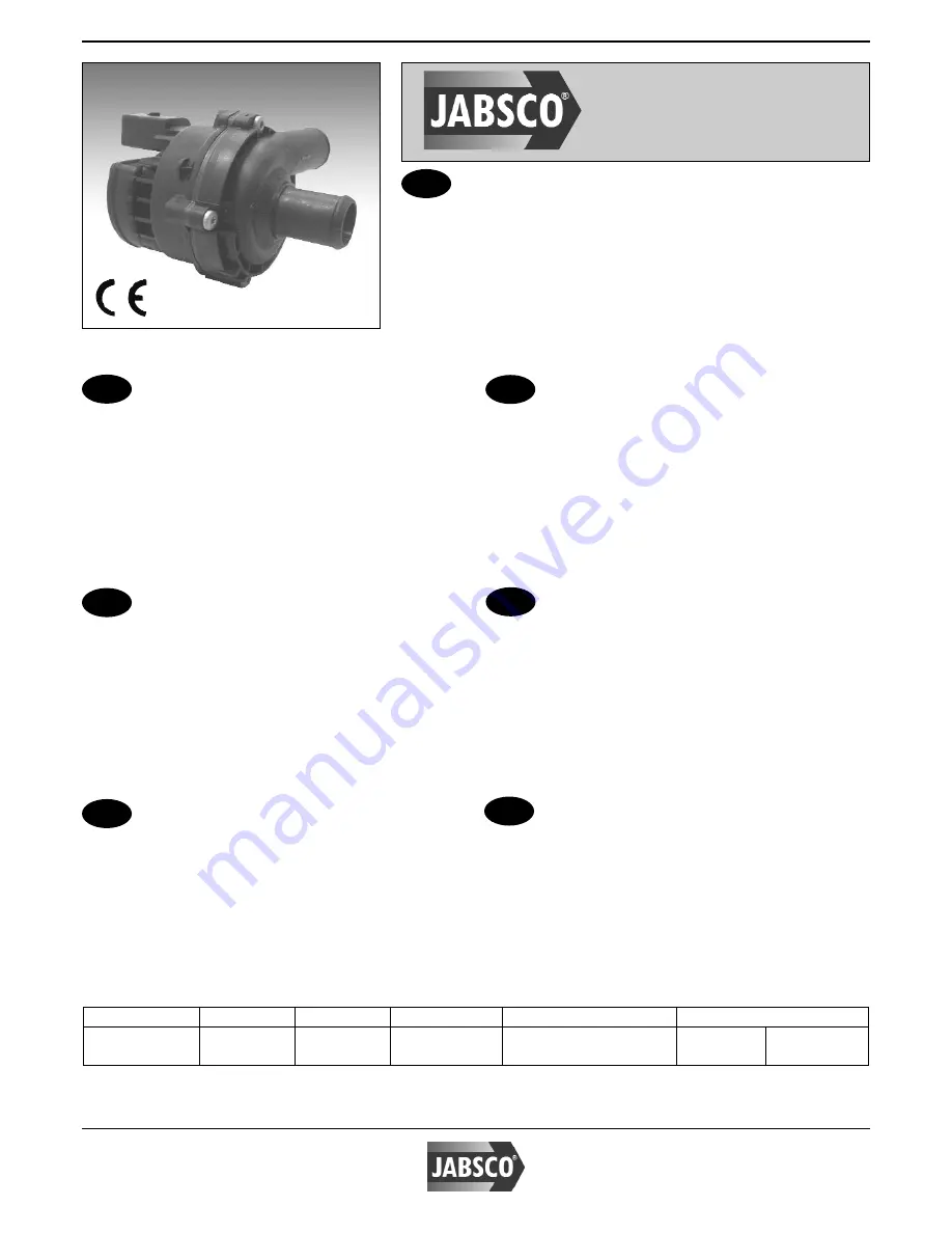 JABSCO 59510-Series Manual Download Page 1