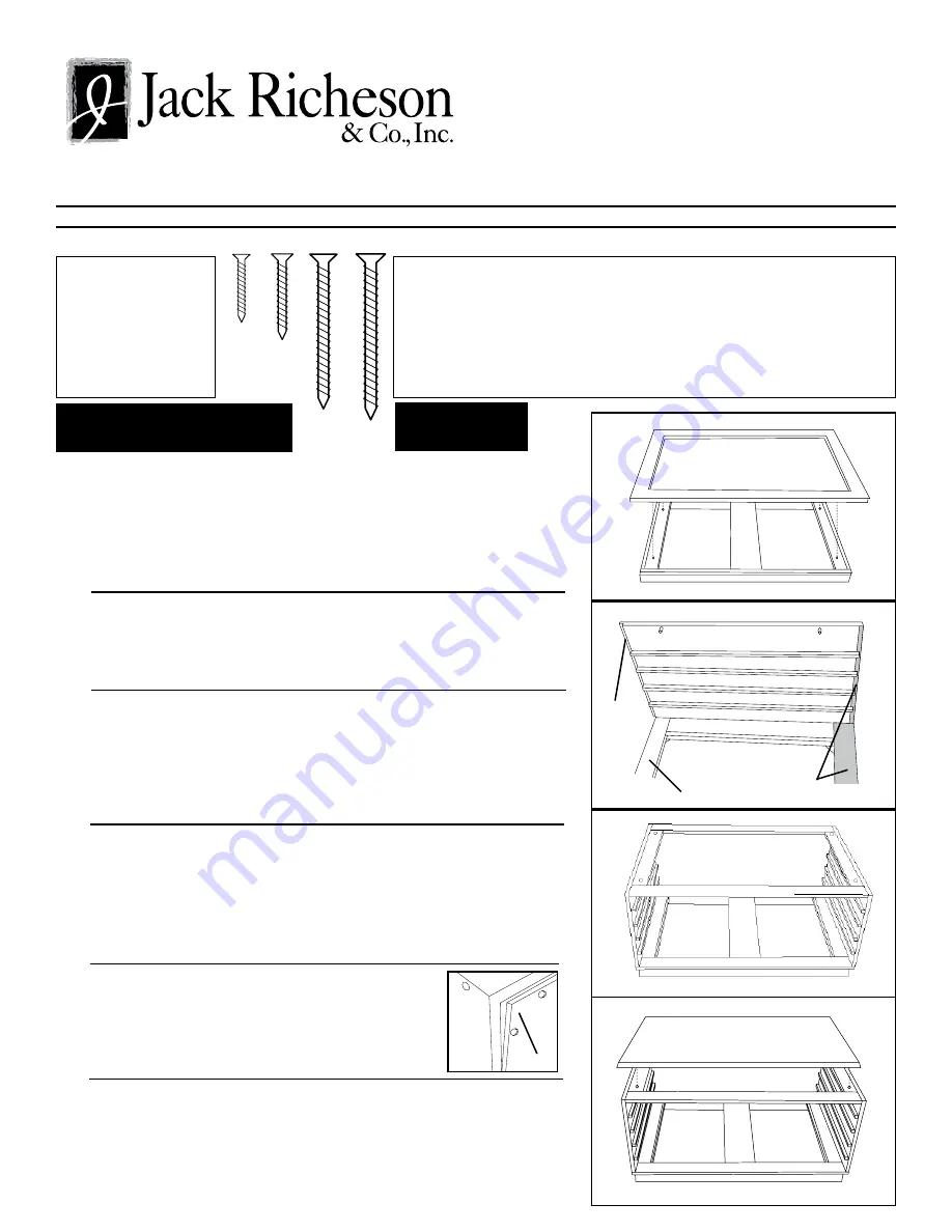 Jack Richeson Flat File 880120 Assembly Instructions Download Page 1