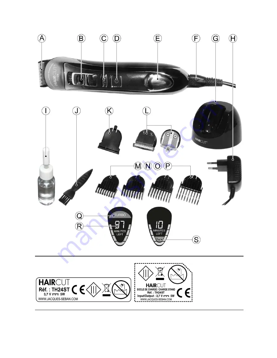 Jacques Seban HairCut TH24ST User Manual Download Page 2