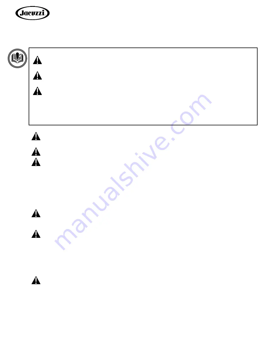 Jacuzzi JVS185S Owner'S Manual Download Page 4