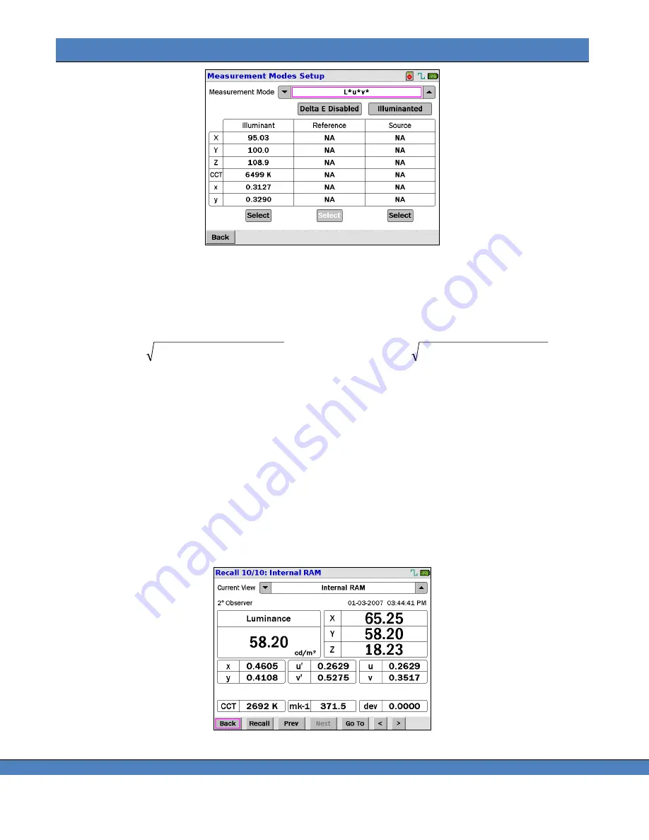 Jadak Photo Research SpectraScan PR-7 Series User Manual Download Page 54