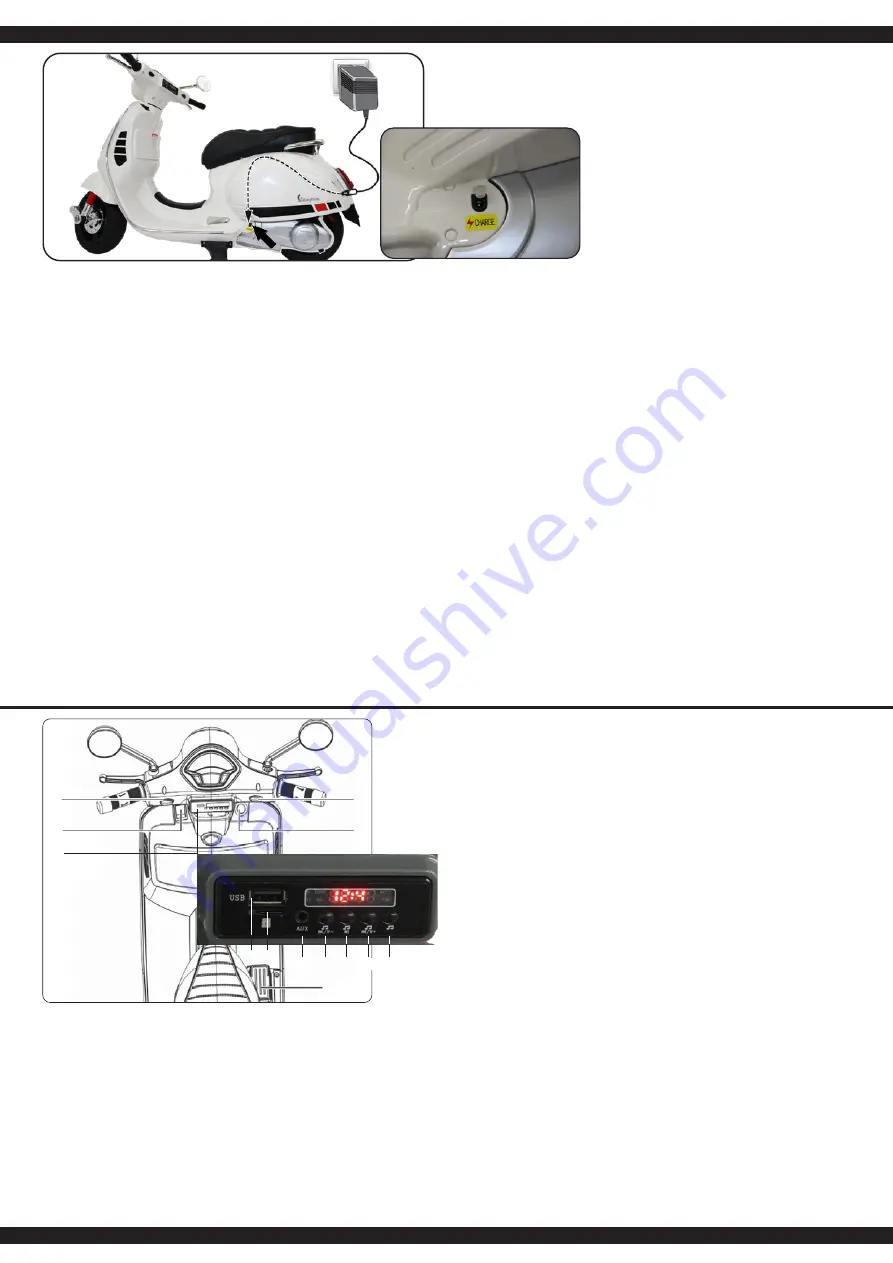 Jamara Ride on Vespa GTS 125 Instruction Manual Download Page 8