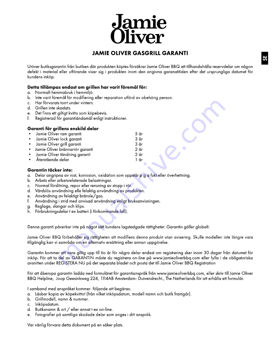 Jamie Oliver Explorer 5500 Assembly, Use & Care Manual Download Page 19