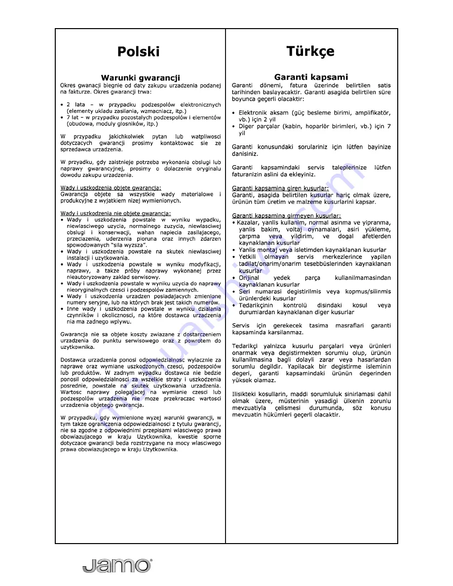 JAMO A303 User Manual Download Page 20