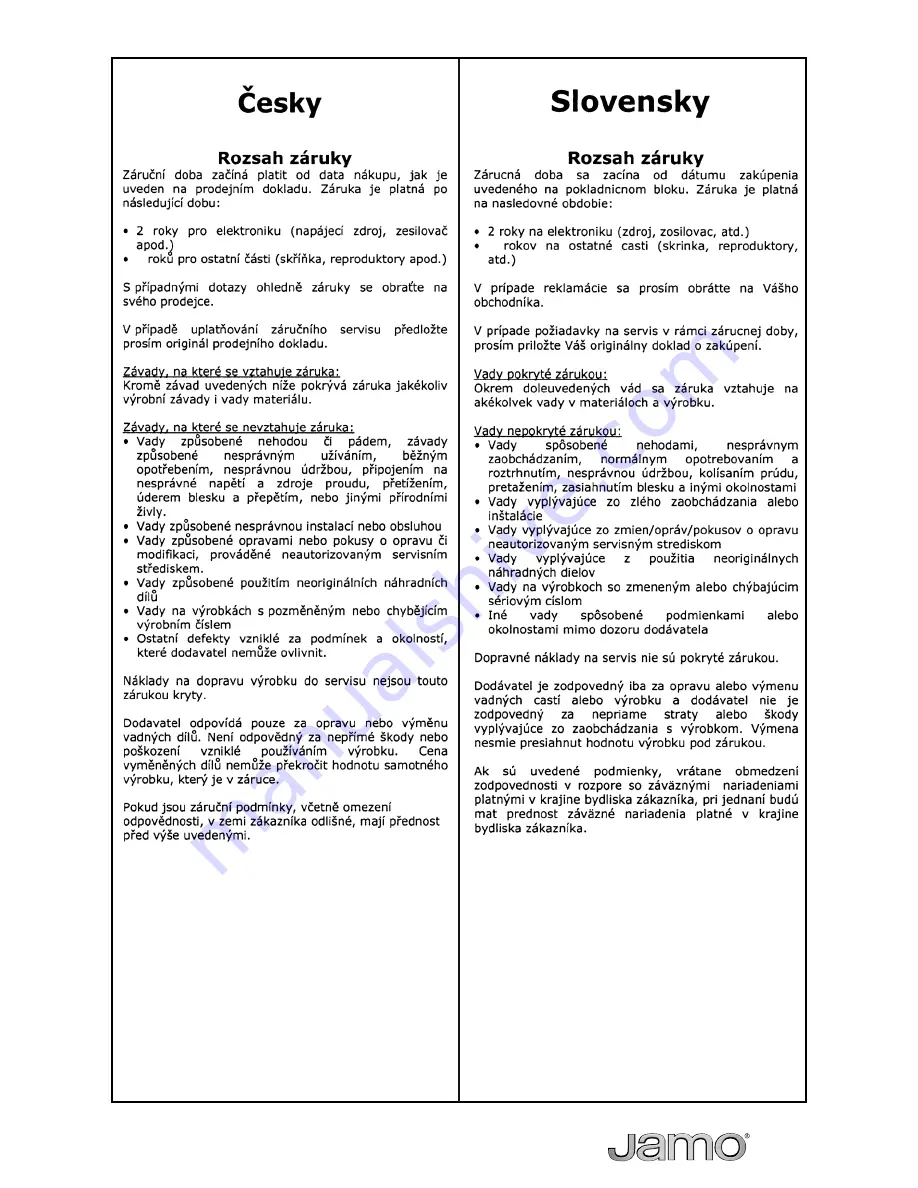 JAMO A303 User Manual Download Page 21