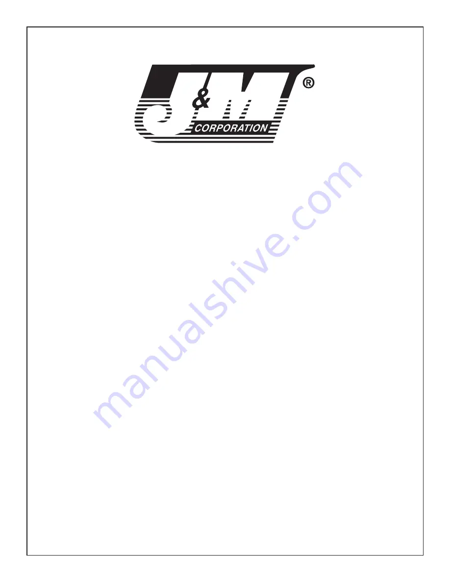 J&M Corporation PSCR-GL1800 Installation And Operation Instructions Download Page 1