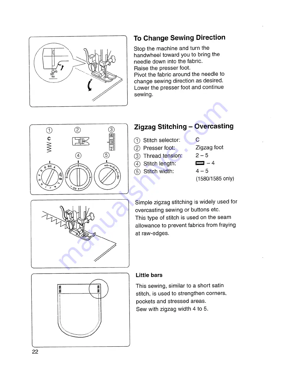 Janome 1560 Скачать руководство пользователя страница 23