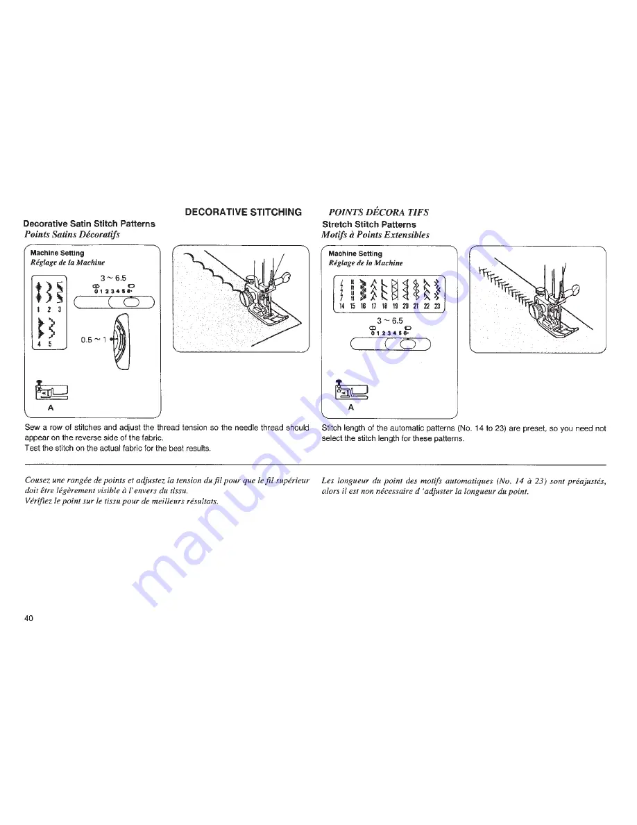 Janome ME 4023 Instruction Book Download Page 42