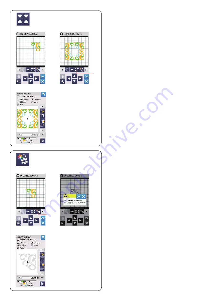 Janome Memory Craft 500E Instruction Book Download Page 44