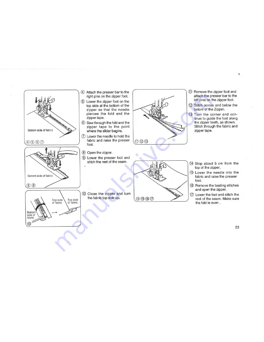 Janome S750 Instruction Book Download Page 27