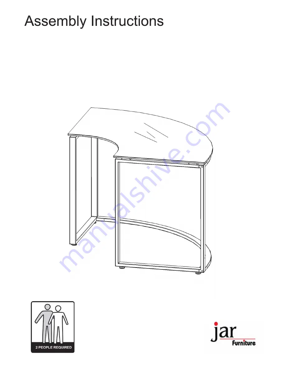 Jar Furniture Tre desk D6A Assembly Instructions Manual Download Page 1