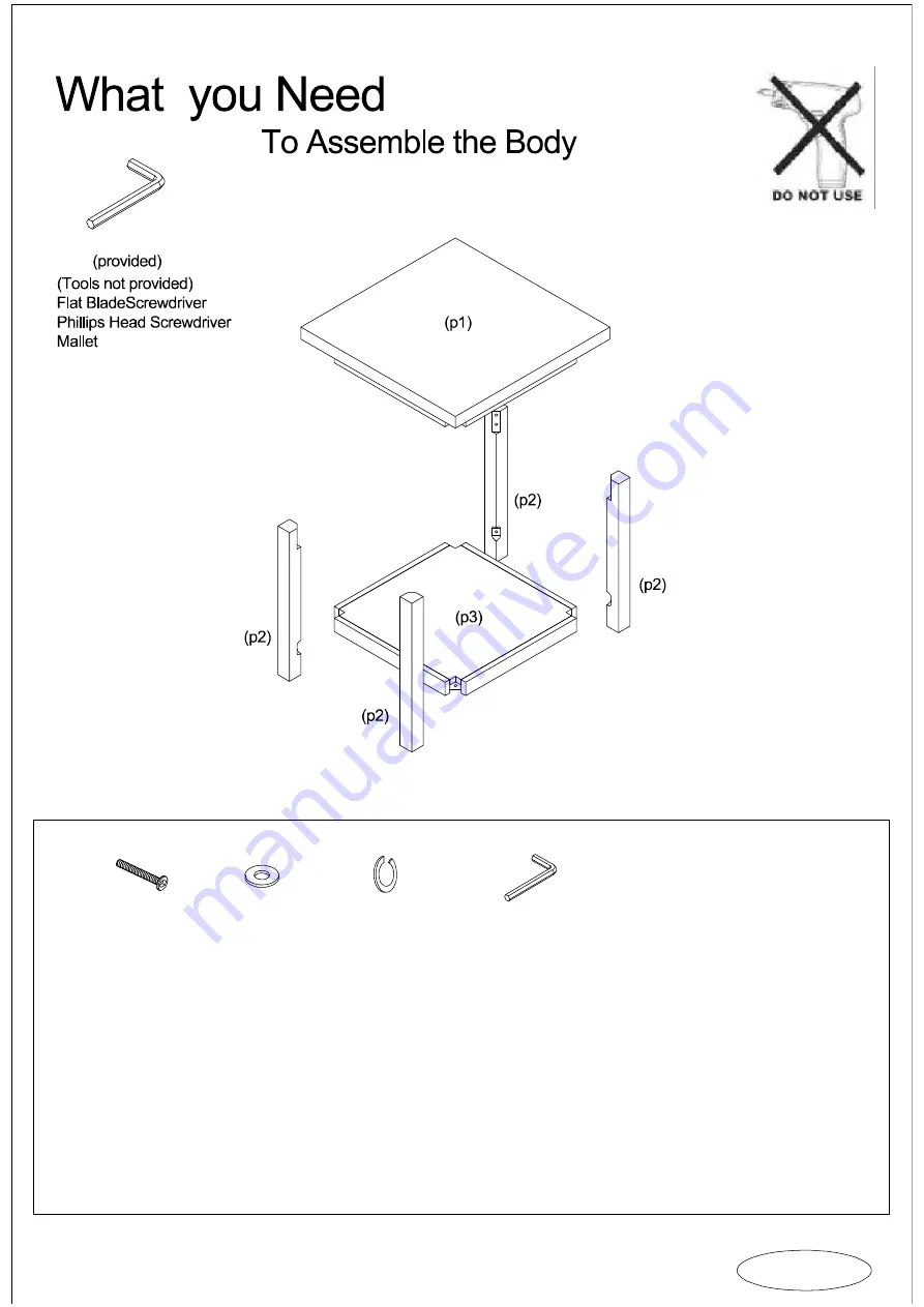 Jar Furniture VICTORIA VD1679S Assembly Instructions Manual Download Page 3