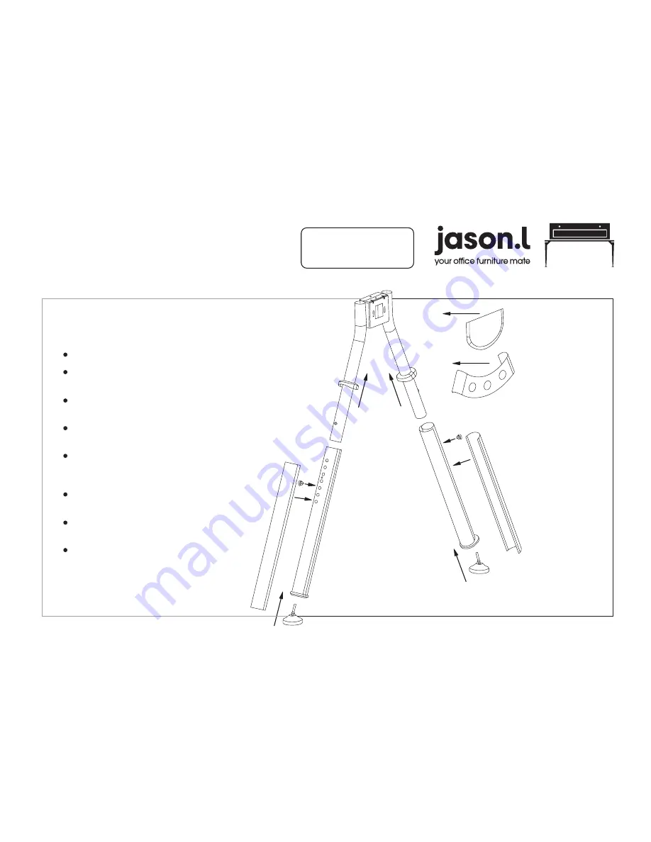 Jason.L Elements 2 Person Workstation Assembly Instructions Download Page 3