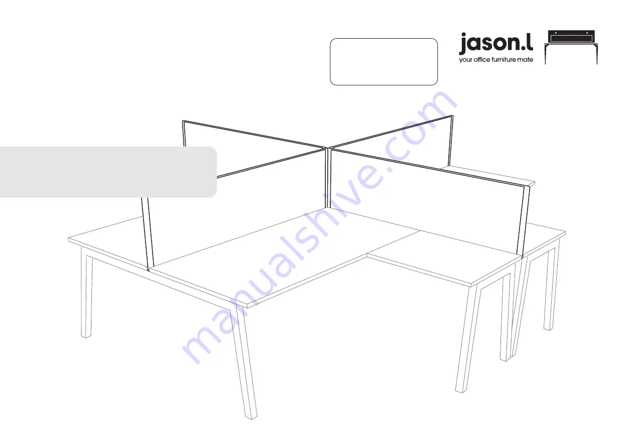 Jason.L Horizon Quadro 4P L-Shaped Mounted Screens Wood A... Assembly Instructions Manual Download Page 13