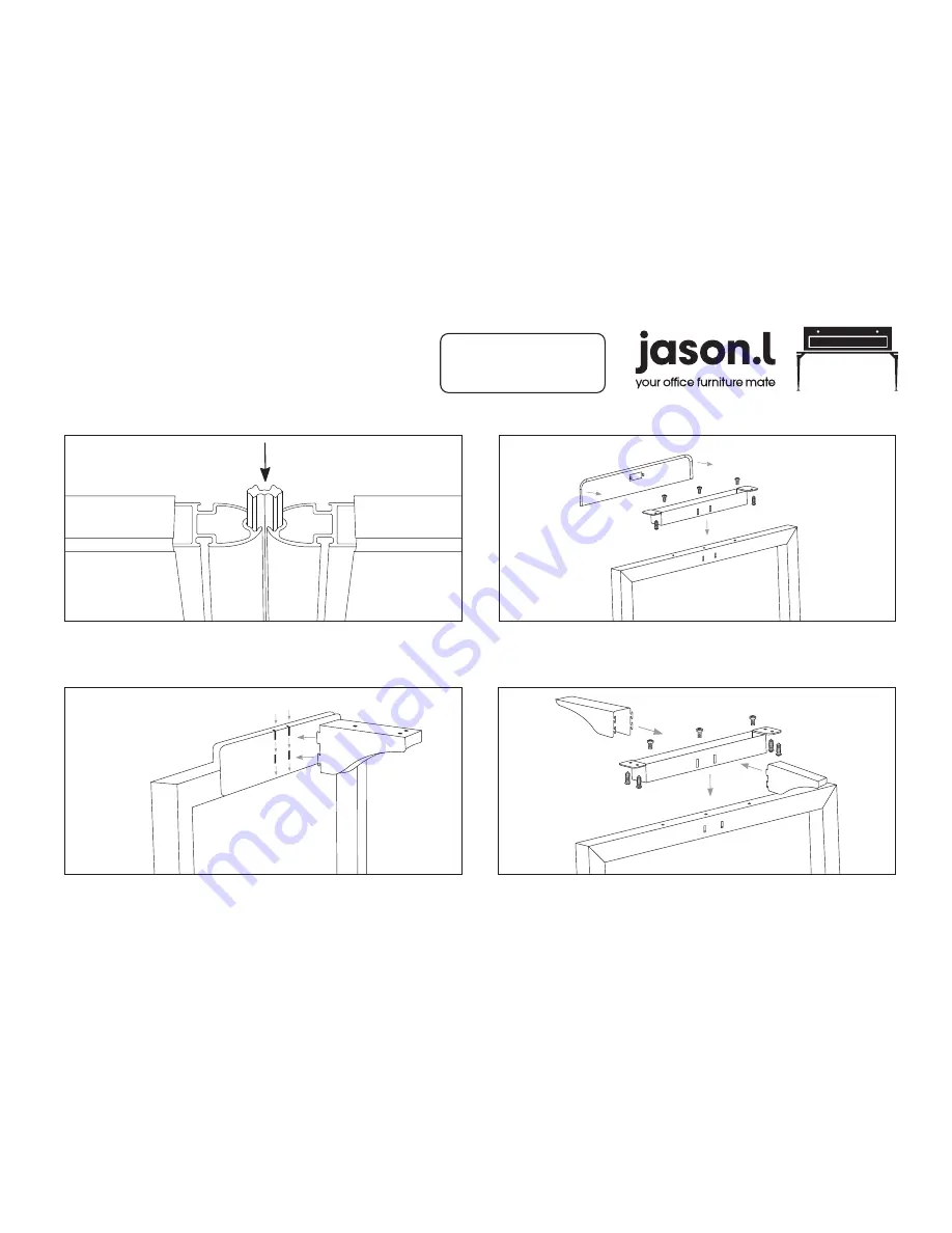 Jason.L Horizon Workstation 3 Person Run Assembly Instructions Download Page 3